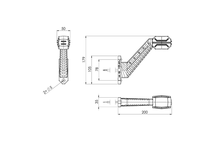 Faro di posizione laterale a LED sinistro HORPOL DRAGON LD 2994