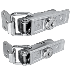 Set di ganci laterali con elementi di fissaggio WINTERHOFF BVS 60-1 + BVSG 60-A, serratura laterale del rimorchio completa con chiave
