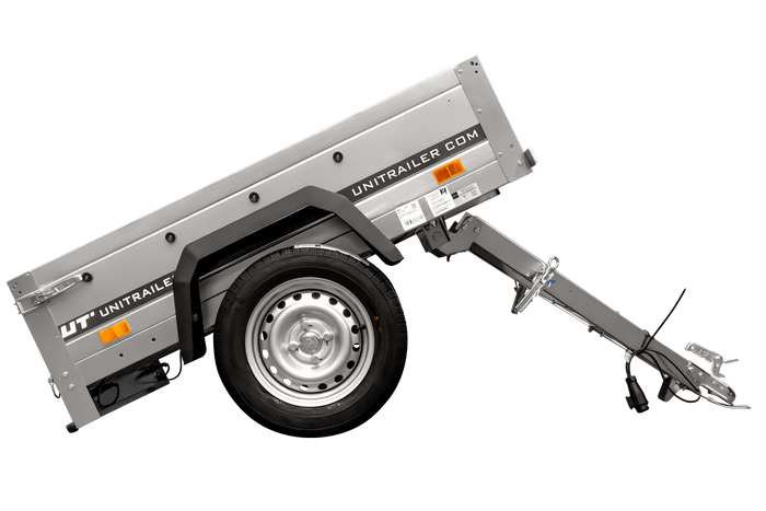 Rimorchio carrello leggero senza freni trasporto cose 750 kg Unitrailer Garden Trailer 150 kipp (new)