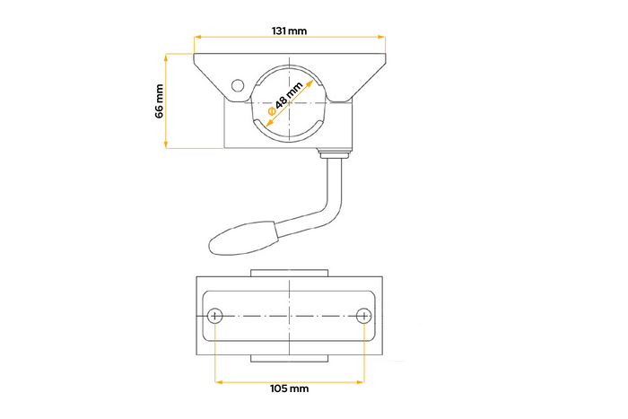 Morsetto del ruotino di rimorchio LB 48 Unitrailer