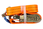 Set di quattro cinghie di trasporto UNITRAILER arancioni da 3 m/35 mm/2 t con tenditore
