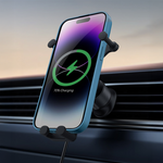 Supporto per telefono da auto BASEUS Stable Gravitional con ricarica wireless Qi da 15 W per la bocchetta dell'aria