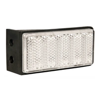 Riflettore rettangolare con supporto bianco ASPOCK riflettore 76x34mm