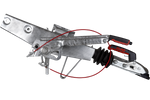 Dispositivo di inerzia AL-KO 60S/2 con gancio AK161 per rimorchio da 750 kg con timone quadro