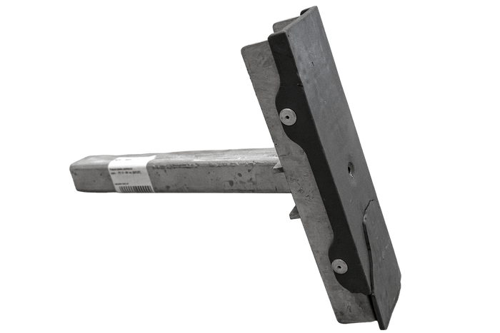 Supporto laterale piatto OUTLET UNITRAILER, lunghezza 30 cm, altezza 40 cm, per rimorchio per barca, GRIGIO