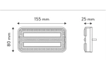 TT Technology TT.12024DI Fanali posteriori a LED 3 funzioni sinistra + destra, magnetici