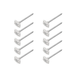 Set di dieci picchetti per telo da terra ProPlus 361736V01, picchetti in metallo per materassino da campeggio da 10 cm