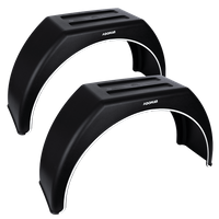 Set di due parafanghi per rimorchio 14-17" DOMAR DK3110 passaruota piatti 870/260mm