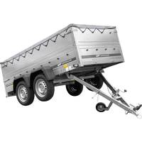 RIMORCHIO LEGGERO BIASSE GARDEN TRAILER 264/2 KIPP CON SOVRASPONDE RUOTINO CENTINA H-0 E TELONE GRIGIO