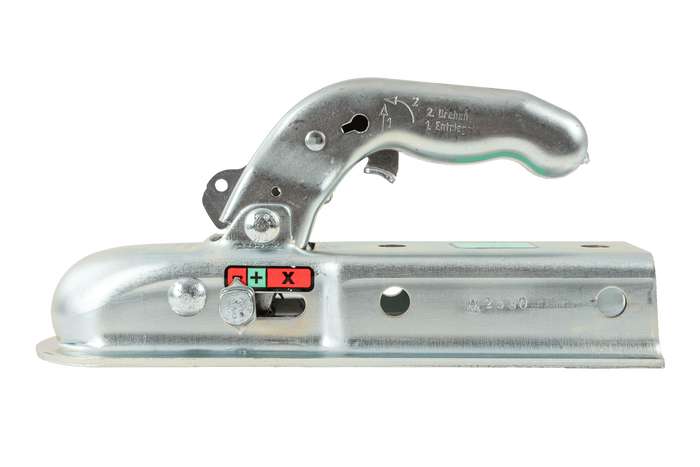 Gancio di traino KNOTT KQ14-B per rimorchio da 1400 kg con timone quadrato da 60 mm