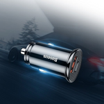 Caricabatterie per auto USB-A, USB-C 30W in plastica circolare BASEUS