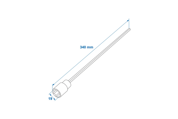 ProPlus 360030 Estensione di supporto per rimorchio portapacchi da 340 mm e 19 mm