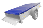 Telone piatto blu per rimorchio Garden Trailer 230 kipp