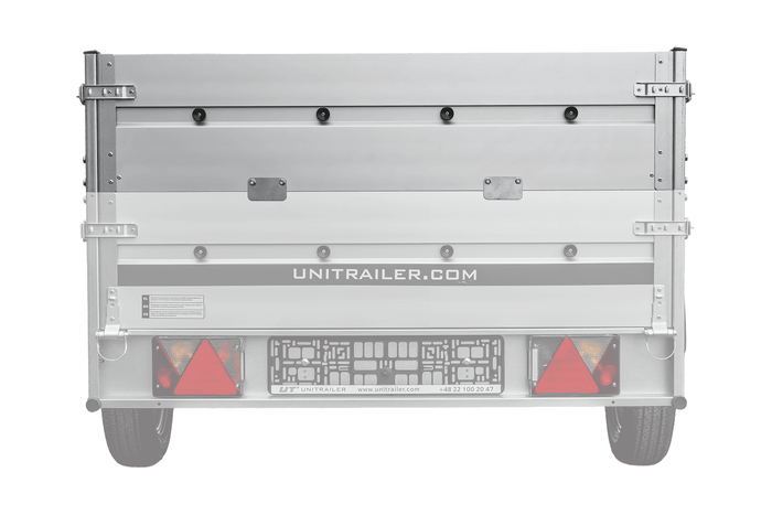 Sponde laterali in alluminio BIS per i rimorchi UNITRAILER GARDEN 264 KIPP ALU e 264/2 KIPP ALU