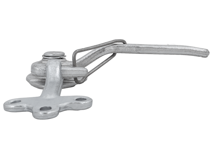 Gancio di traino sinistro con dispositivo di fissaggio WINTERHOFF WV 10-L + WVG 10-A, chiusura completa del lato del rimorchio