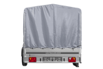 Rimorchio monoasse 264x150 UNITRAILER GARDEN 265 KIPP con telaio H-1100 e copertura grigia