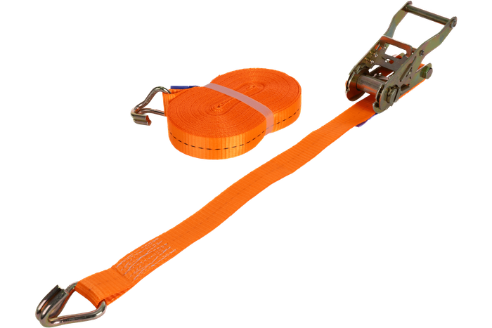 Cinghia di fissaggio UNITRAILER arancione da 12 m/25 mm/1 t con tenditore