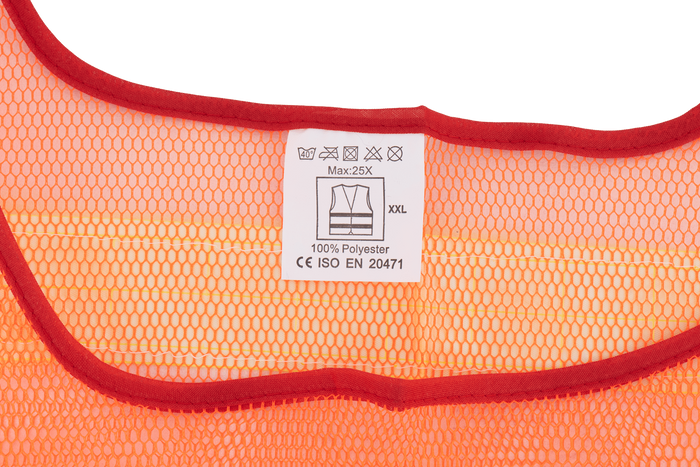 Gilet riflettente arancione HERMON XXL con velcro laterale