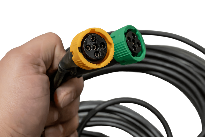 PRESA MANTES cablaggio per rimorchio per installazione elettrica 5,2 m spina 13 PIN 2 baionette 5 PIN