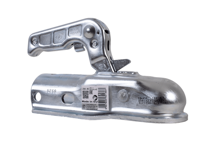 Gancio di traino a sfera STEELPRESS ZSK-1700D per rimorchio da 1700 kg con timone tubolare da 50 mm