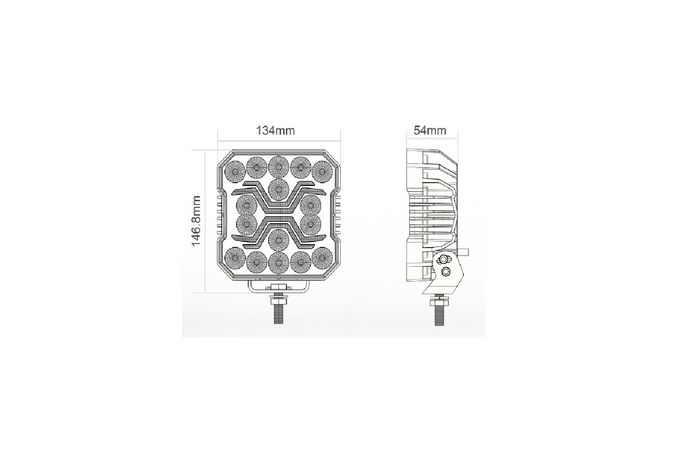 Faro da lavoro a LED con riflettore KAMAR X-SPIDER L0194 16xLED 4200lm