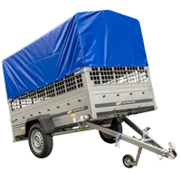 UNITRAILER GARDEN TRAILER 230 KIPP RIMORCHIO LEGGERO 230x125 750 KG CON SOVRASPONDE GRIGLIATE CENTINA CON TELONE E RUOTINO 