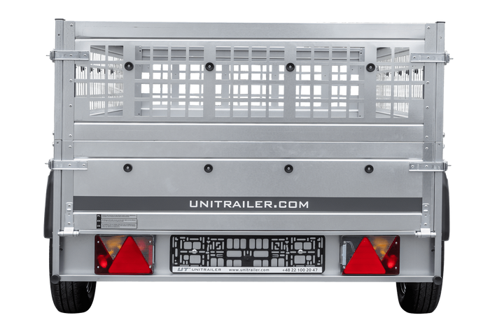 Rimorchio monoasse Garden Trailer 264 KIPP (NEW) con ruotino di appoggio e sovrasponde in rete