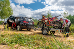 Rimorchio trasporto moto Unitrailer Moto 3 con pianale