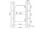 Scivolo per cereali rosso UNITRAILER per rimorchi agricoli 250x355mm