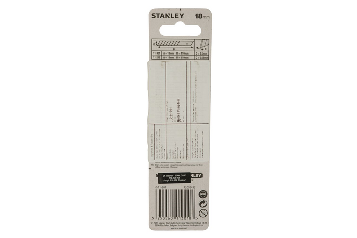 Lame a spezzare STANLEY da 18 mm, lame di ricambio per coltelli, 100 pezzi