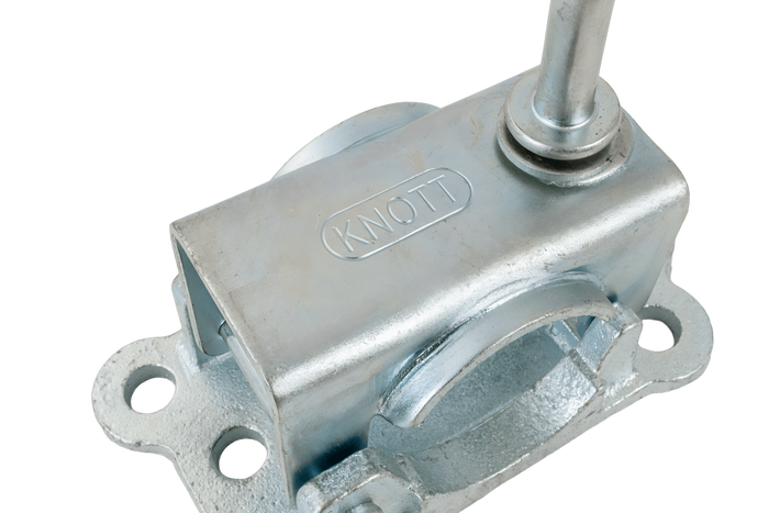 Morsetto per la ruota di supporto KNOTT LBG48, ghisa, 48 mm