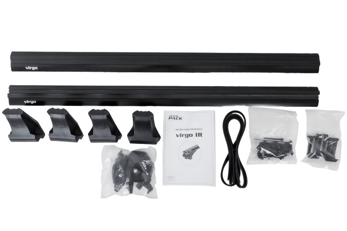 Barre portatutto Inter Pack Virgo IR 120 (G2) con binari integrati (nero)