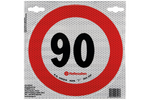 Adesivo riflettente LAMPADA limite di velocità 90 km/h cartello B-33