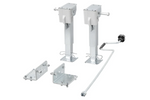 Set di due supporti estensibili con manovella e attacco ProPlus 361500 per rimorchio pianale da 1000 kg, 290-460 mm.