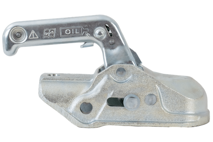 Gancio a sfera WINTERHOFF WW30-D3-K1414 per rimorchio da 3000kg con timone tubolare da 50mm, ghisa