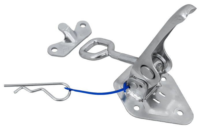 Gancio laterale con fissaggio STEELPRESS ZB-15A+Z-15, chiusura eccentrica completa del lato del rimorchio