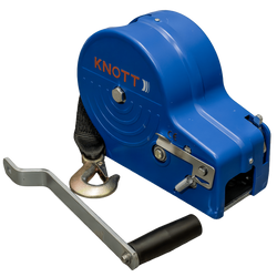 VERRICELLO MANUALE DI SCARICO per rimorchio KNOTT da 1150 kg con cinghia