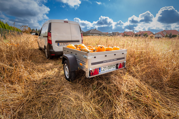 Rimorchio per auto 150x106 UNITRAILER GARDEN 150 KIPP