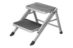 ProPlus 360823V01 Scaletta pieghevole da campeggio a due gradini, portata massima 150 kg