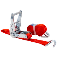Cinghia di trasporto UNITRAILER rossa da 4 m/25 mm/1 t con tenditore