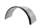 Parafango doppio per rimorchio 15-16" DOMAR DK7120 passaruota 880/400mm in metallo con bordo in gomma
