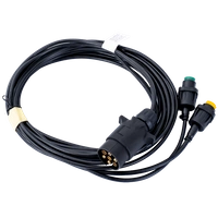 Impianto elettrico MANTES, cablaggio rimorchio 4m, spina 7PIN, baionette 2x5PIN