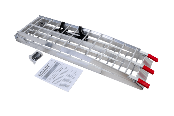 UNITRAILER ALR002 rampa pieghevole in alluminio per rimorchio 221 cm 340 kg con cinghia