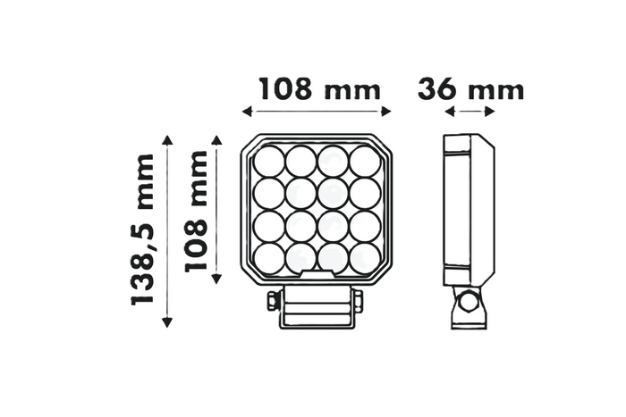 Faro da lavoro a LED LAYTZ LY7107 64 LED 6400lm quadrato