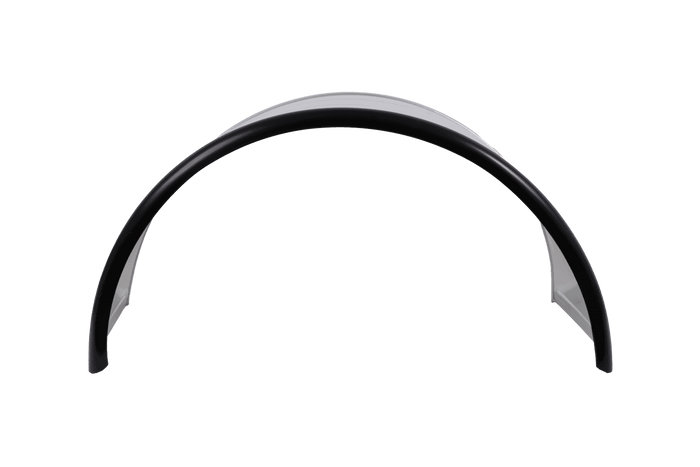 Parafango doppio per rimorchio 16-17,5" DOMAR DK7135 passaruota 1000/450mm in metallo con bordo in gomma