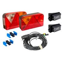 Set luci: luci posteriori DOBPLAST + luci laterali a LED DOBPLAST + cablaggio MANTES 7m 7 PIN + connettori rapidi