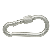 Moschettone con sicurezza per corde DROMET KSZ.6.60 moschettone per pompiere 6x60mm