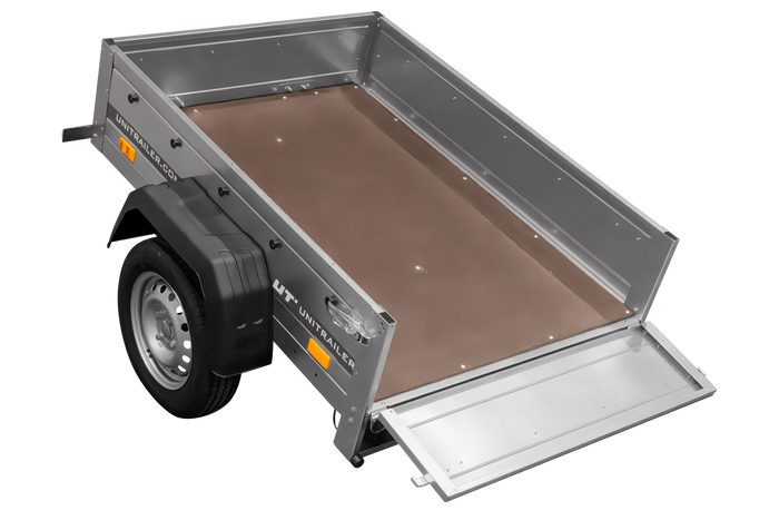Rimorchio carrello leggero senza freni trasporto cose 750 kg Unitrailer Garden Trailer 150 kipp (new)