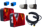 Set luci: luci posteriori DOBPLAST DPT35 + luci di posizione laterali ASPÖCK FLEXIPOINT I + cablaggio MANTES 4,5m 7PIN