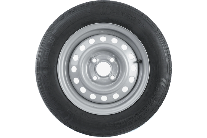 Set di due ruote per rimorchi UNITRAILER / TEMARED / NOVATECNO / ELLEBI TIRE KENDA 145/80 R13 78N STARCO RIMS 4Jx13"H2 4x100 ET:30